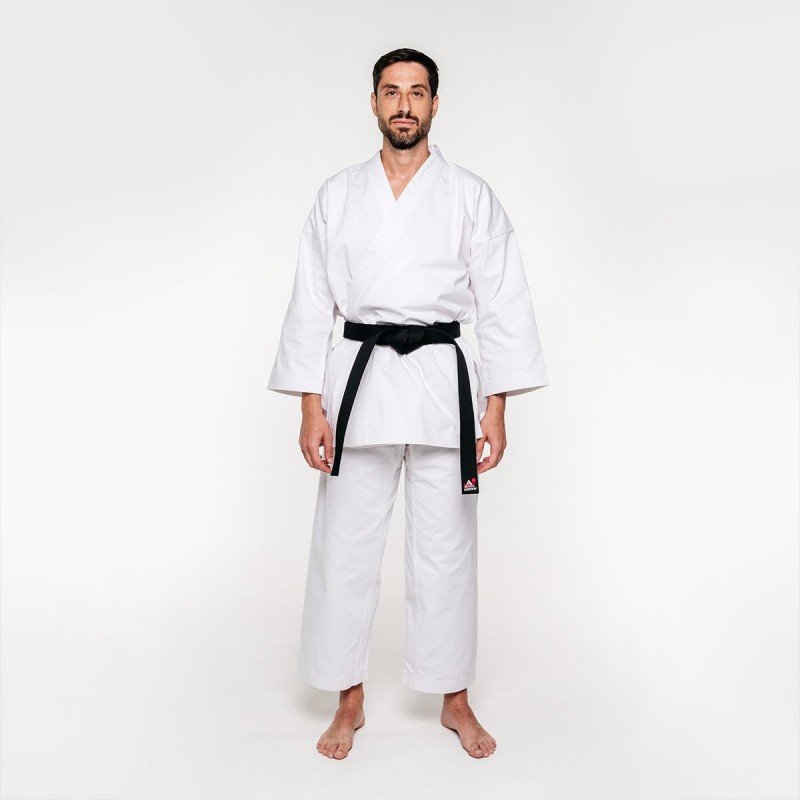 Taille 170cm Tenue De Karaté Débutant Playwell - Blanc 100% Coton - Taille 4 /170cm - Inclut Veste, Pantalon Et Ceinture Uniforme Art Martial